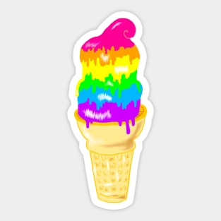 Rainbow Ice Cream Sticker